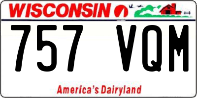 WI license plate 757VQM