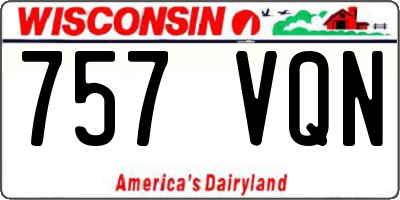 WI license plate 757VQN