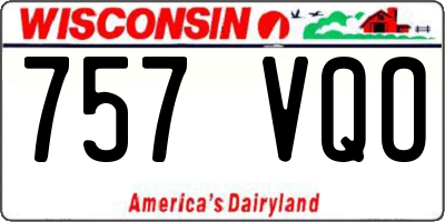 WI license plate 757VQO