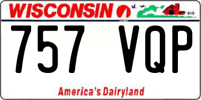 WI license plate 757VQP