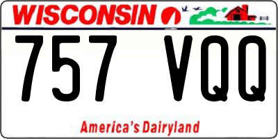 WI license plate 757VQQ