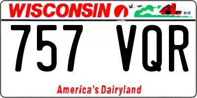 WI license plate 757VQR