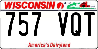 WI license plate 757VQT