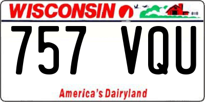 WI license plate 757VQU