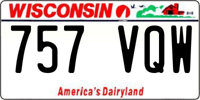 WI license plate 757VQW