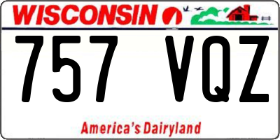 WI license plate 757VQZ