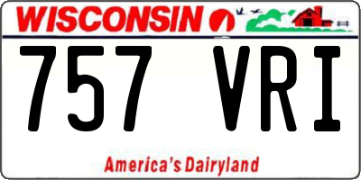 WI license plate 757VRI
