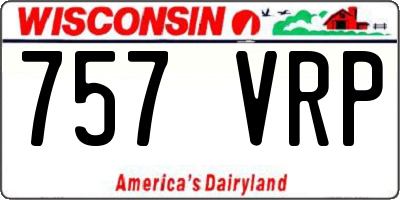 WI license plate 757VRP
