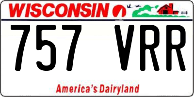 WI license plate 757VRR
