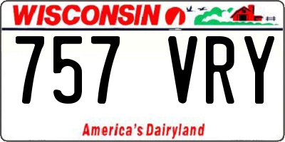WI license plate 757VRY