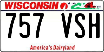 WI license plate 757VSH