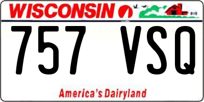 WI license plate 757VSQ