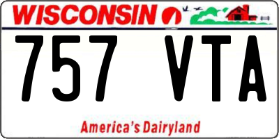 WI license plate 757VTA