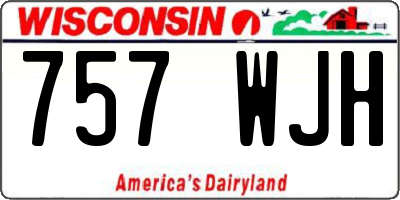 WI license plate 757WJH