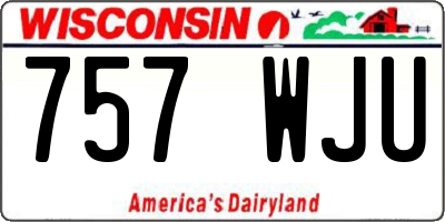 WI license plate 757WJU