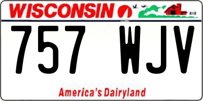 WI license plate 757WJV