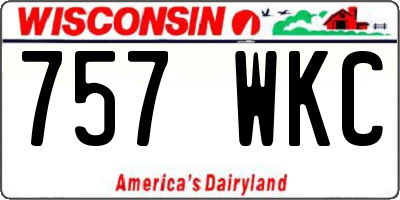WI license plate 757WKC
