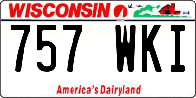 WI license plate 757WKI