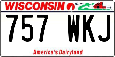 WI license plate 757WKJ