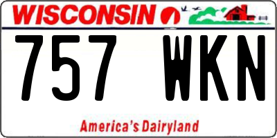 WI license plate 757WKN