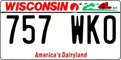 WI license plate 757WKO