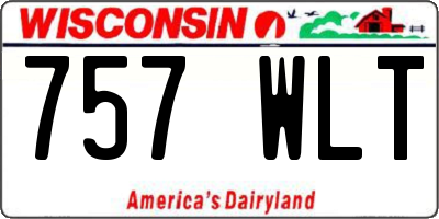 WI license plate 757WLT