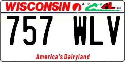WI license plate 757WLV