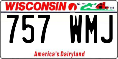 WI license plate 757WMJ