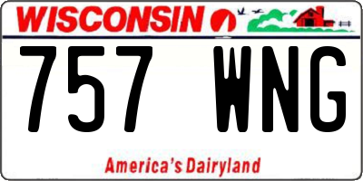 WI license plate 757WNG