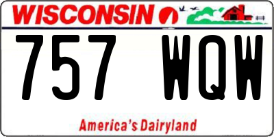 WI license plate 757WQW