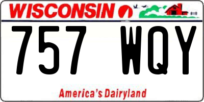 WI license plate 757WQY