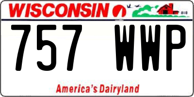 WI license plate 757WWP