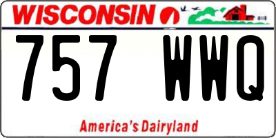 WI license plate 757WWQ