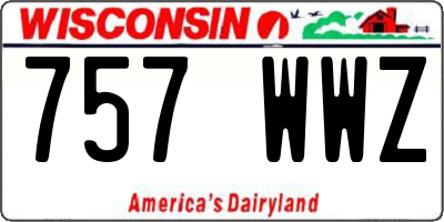 WI license plate 757WWZ