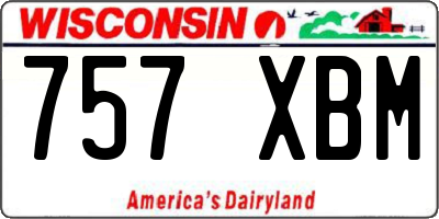 WI license plate 757XBM