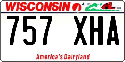 WI license plate 757XHA