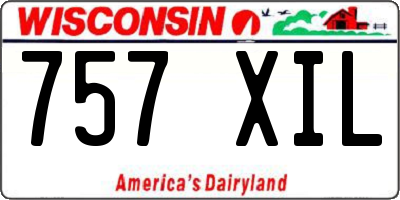 WI license plate 757XIL