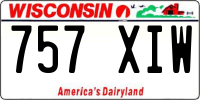 WI license plate 757XIW