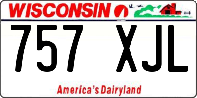 WI license plate 757XJL