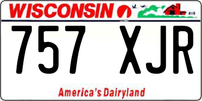 WI license plate 757XJR