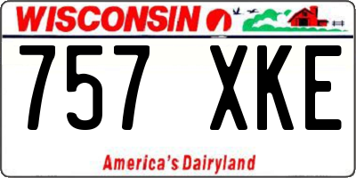 WI license plate 757XKE