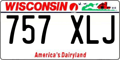WI license plate 757XLJ
