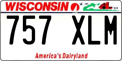 WI license plate 757XLM
