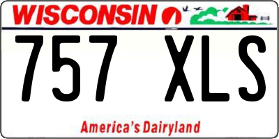 WI license plate 757XLS