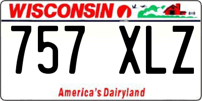 WI license plate 757XLZ