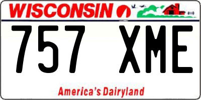 WI license plate 757XME
