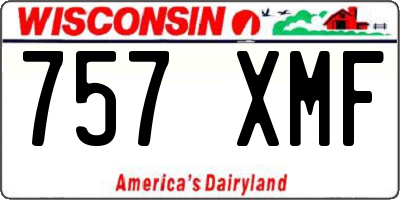 WI license plate 757XMF