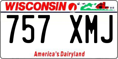 WI license plate 757XMJ