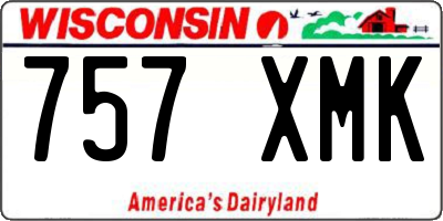 WI license plate 757XMK