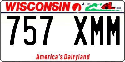 WI license plate 757XMM